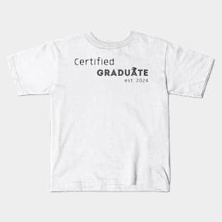 Certified Graduate Est 2024 Kids T-Shirt